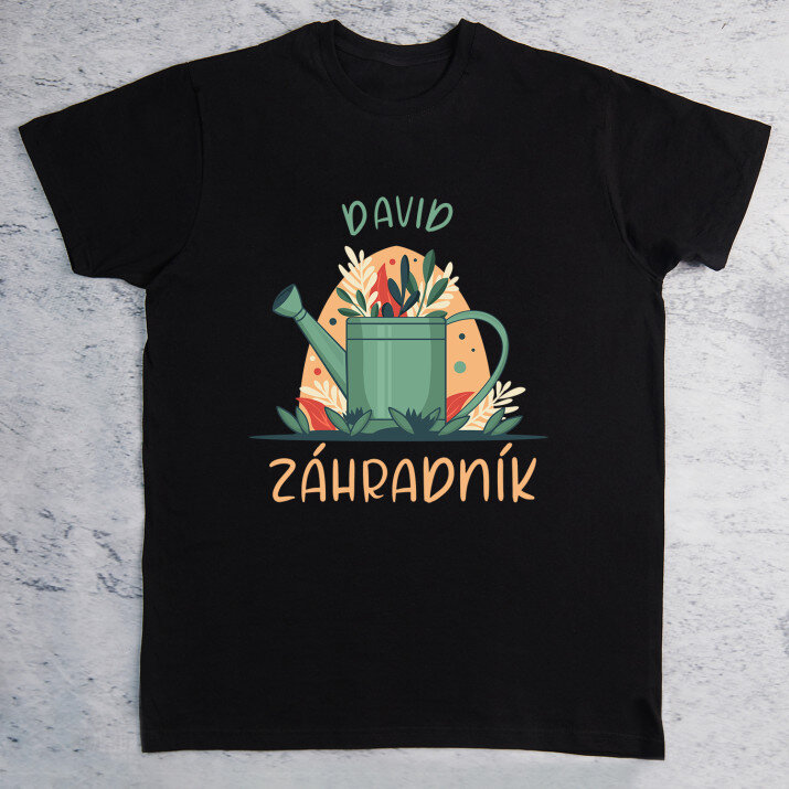 Záhradník - Pánske čierne tričko