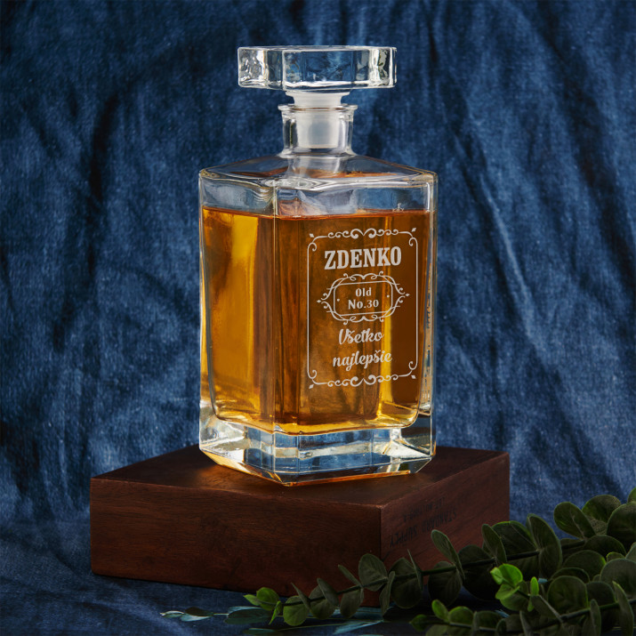 Old no - Sklenená karafa na whisky s gravírovaním 0.7L