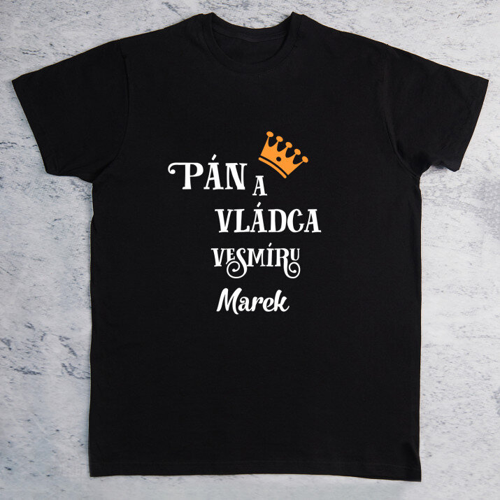 Pán a vládca - Pánske čierne tričko