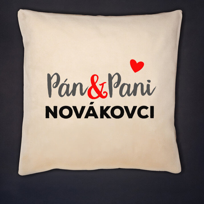 Pán & pani - Dekoračný vankúš