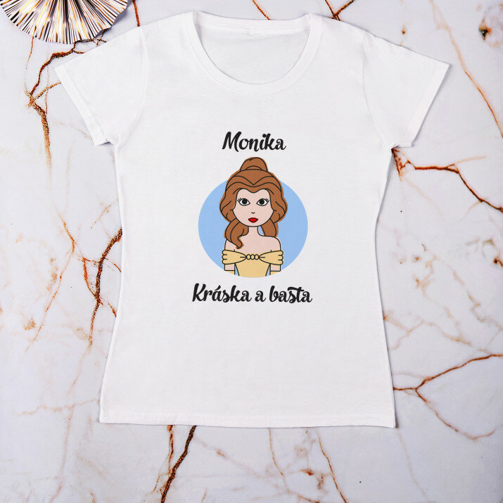 Kráska a basta - Dámske tričko s potlačou