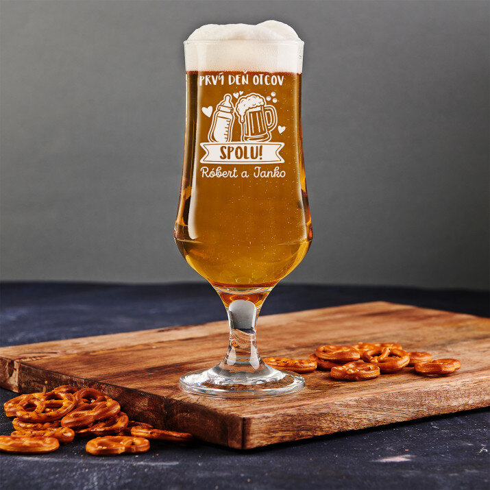 Prvý deň otcov spolu - Pohár na pivo na stopke