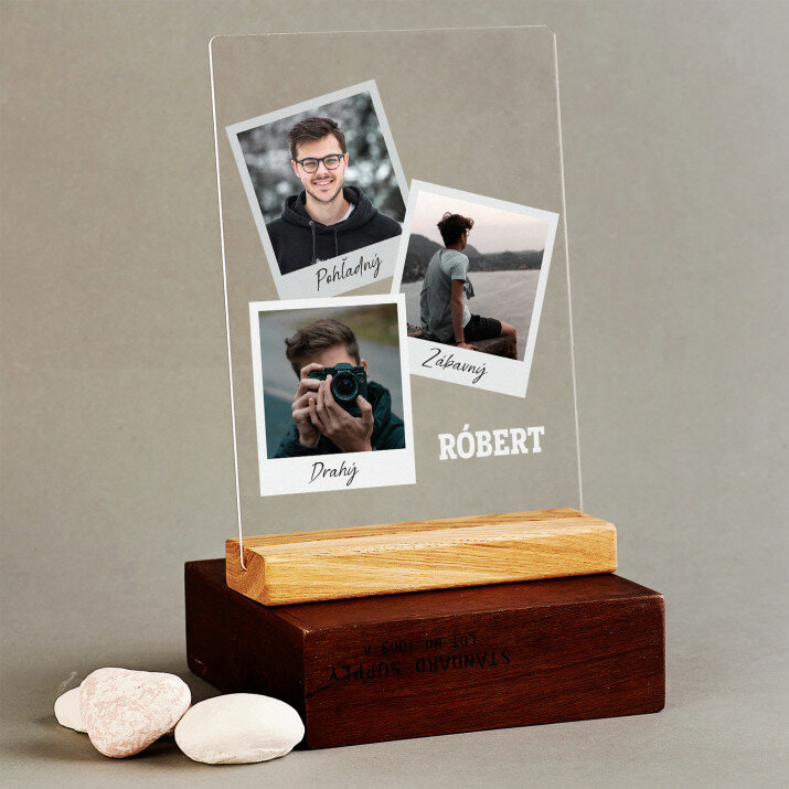 Polaroids - Tisk na akrylovém skle se stojanem