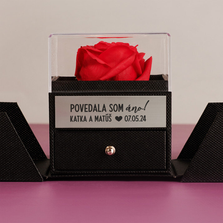 Povedala som áno - Večná ruža v šperkovnici