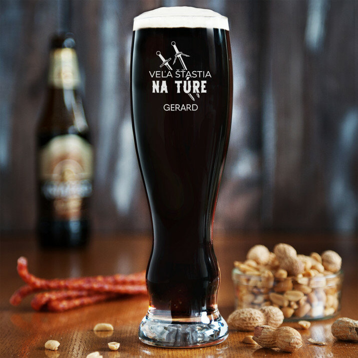 Veľa šťastia na túre - Gravírované pohare na pivo
