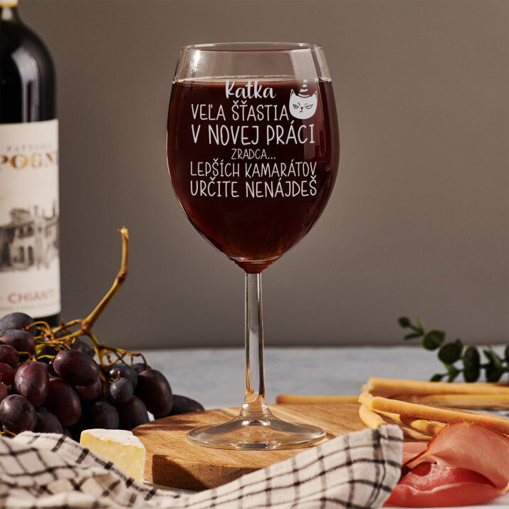 veľa šťastia v novej práci - Gravírovaný pohár