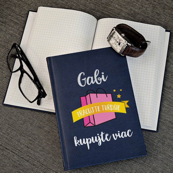 Pracujte tvrdšie - Notes A5 s potiskem