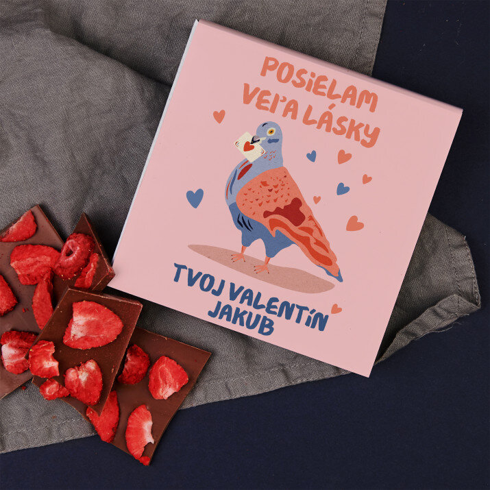 Posielam veľa lásky - Čokoláda s jahodami