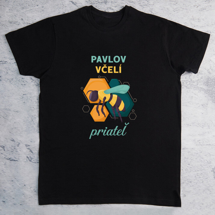 včelí priateľ - Pánske čierne tričko