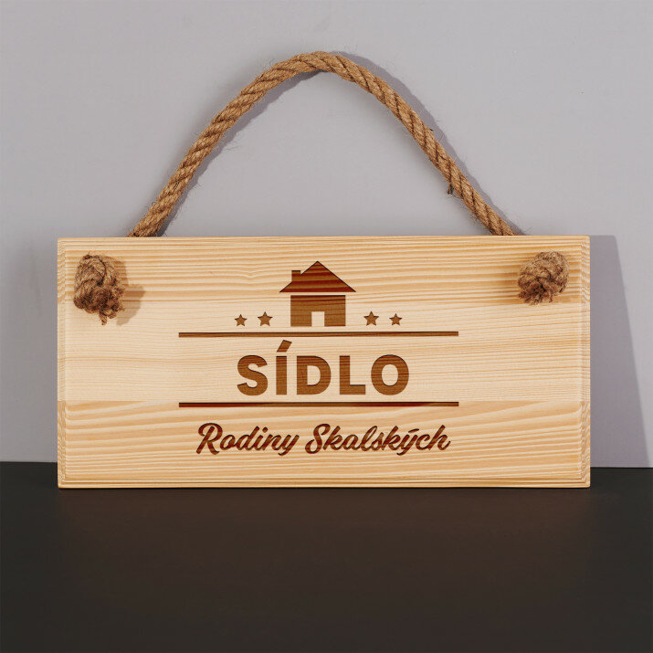 Sídlo - Drevená tabuľka