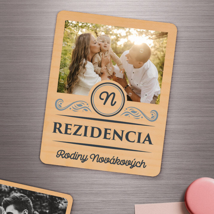 rezidencia - Drevený magnet
