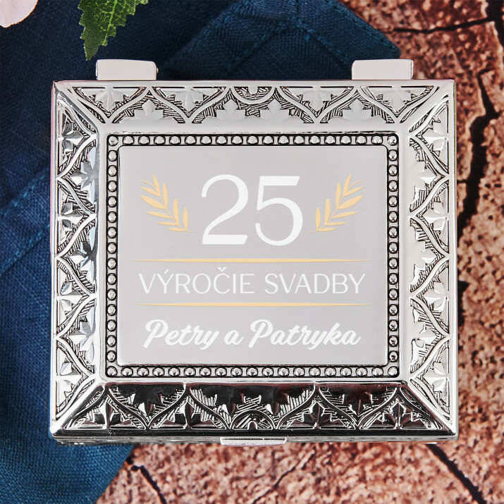 Výročie svadby - Postříbřená šperkovnica