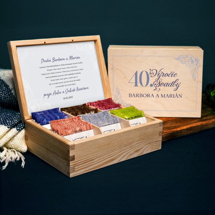 Výročie svadby - Sada čajov v krabičke