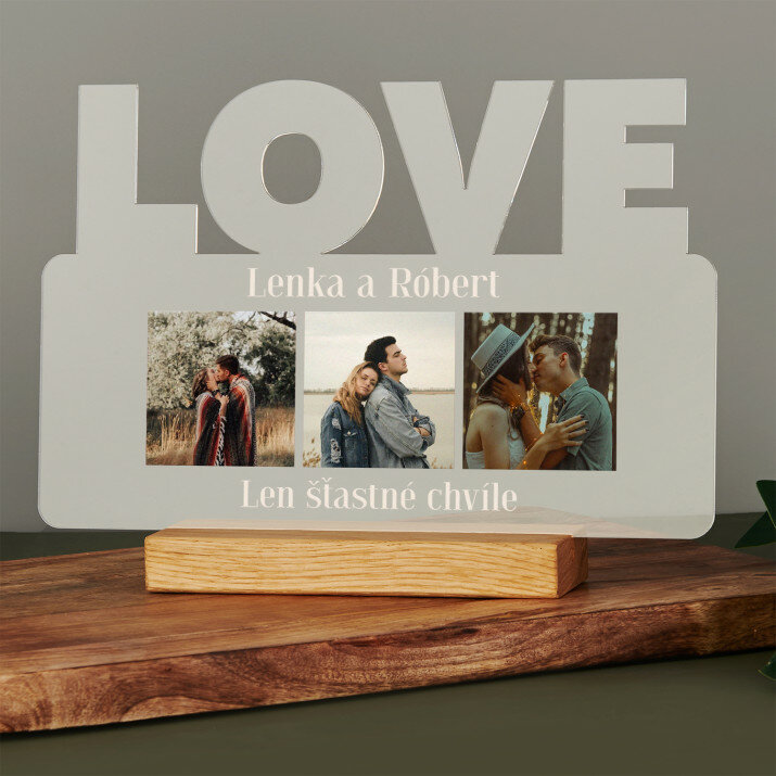 Len šťastné chvíle - Tlač na akrylové sklo LOVE