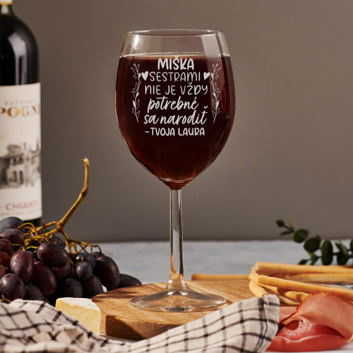 Sestrami nie je potrebné sa narodiť - Gravírovaný pohár