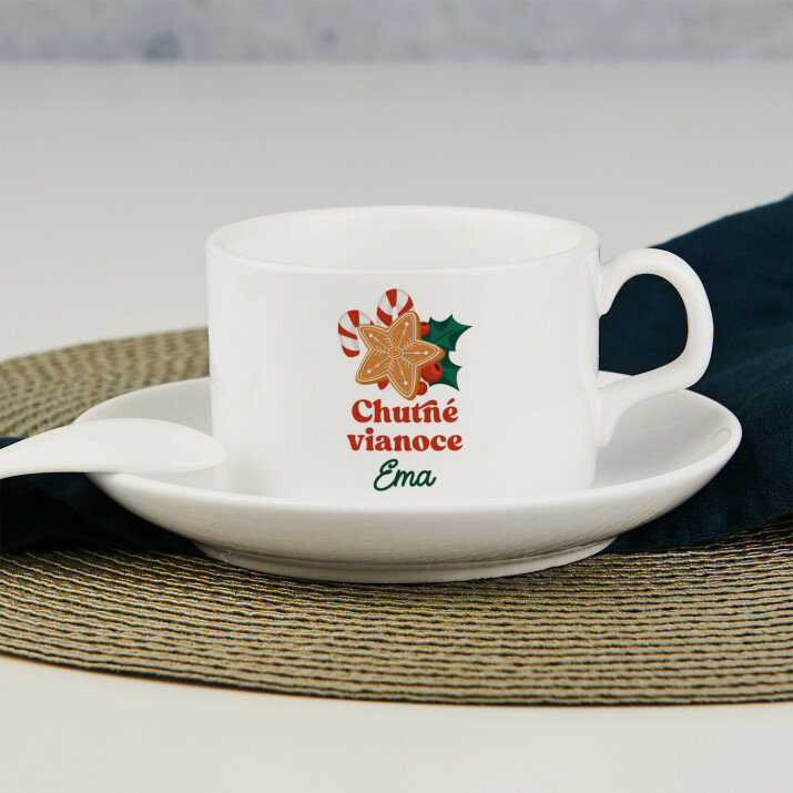 Chutné vianoce - Šálka s podšálkou
