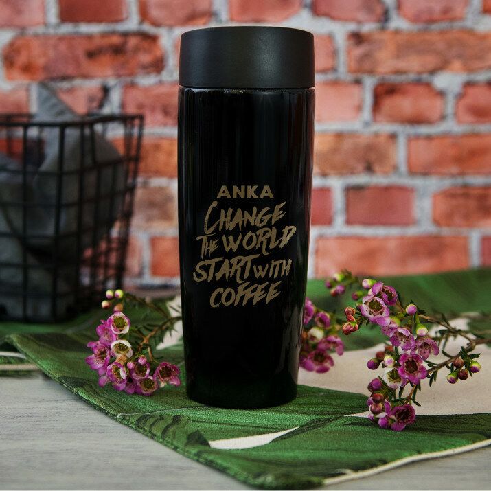 Start with coffee - Termohrnček