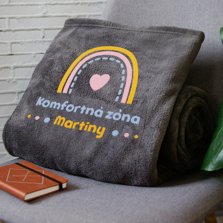 Komfortná zóna - Deka s výšivkou 