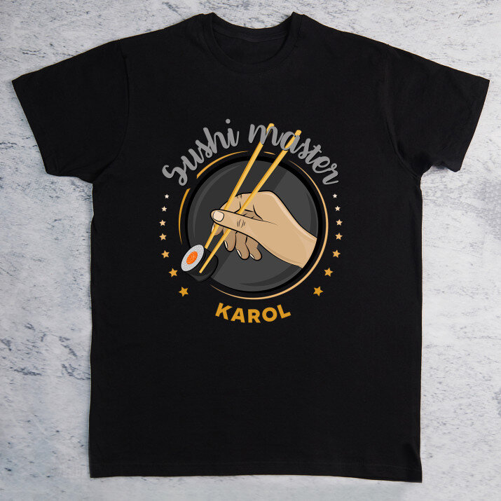 Sushi master - Pánske čierne tričko 