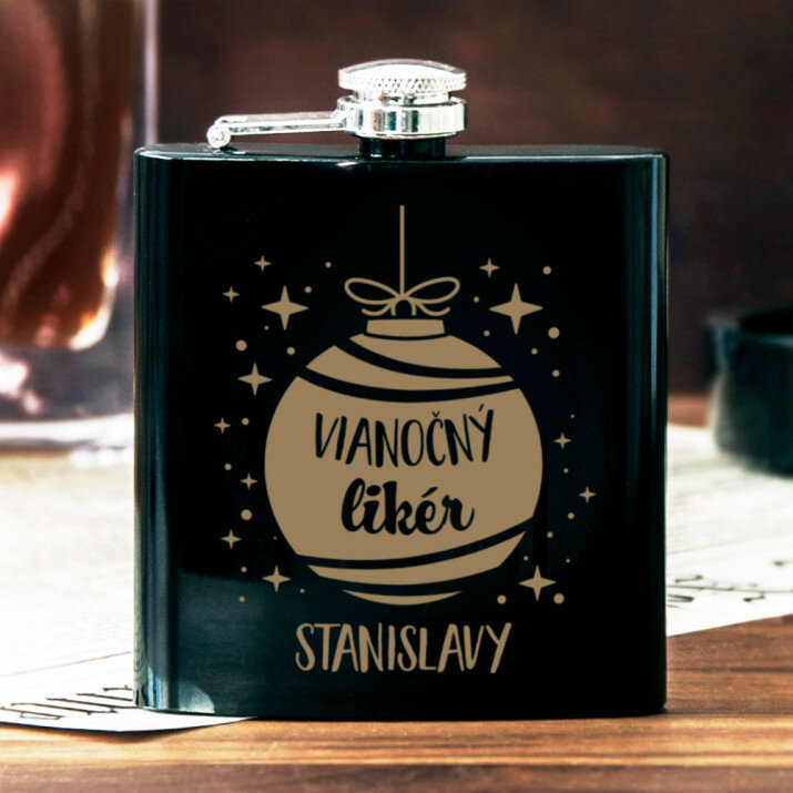 Vianočný likér - Ploskačka s gravírovaním