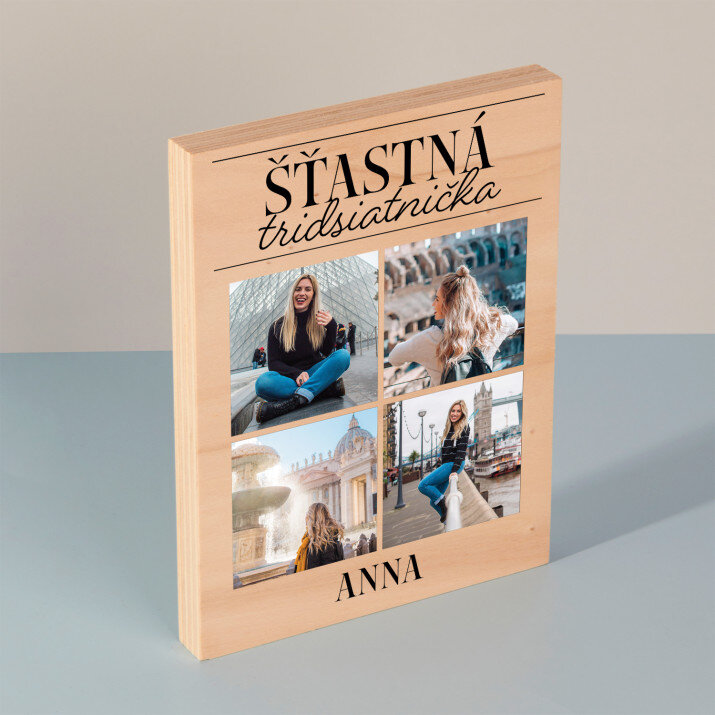 Šťastná tridsiatnička - Tlač na drevo