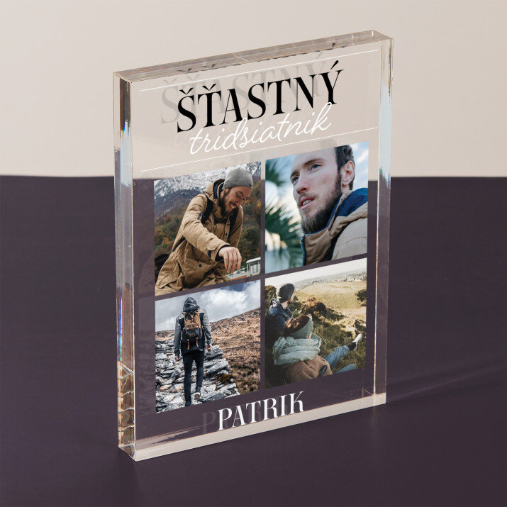 Šťastný tridsiatnik - Akrylový blok