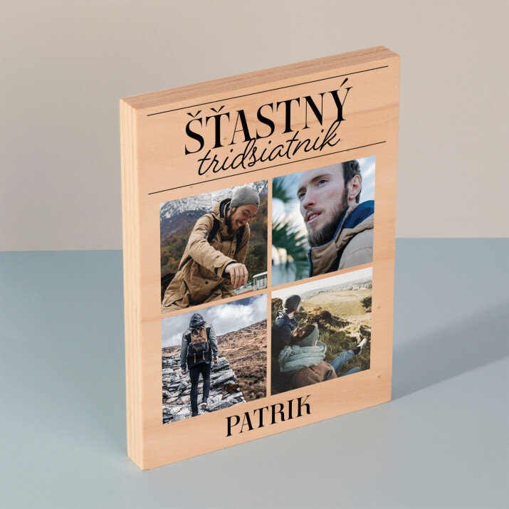 Šťastný tridsiatnik - Tlač na drevo