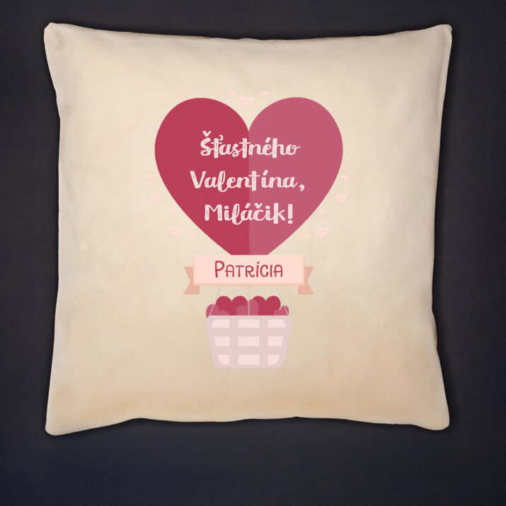 Šťastného valentína - Dekoračný vankúš