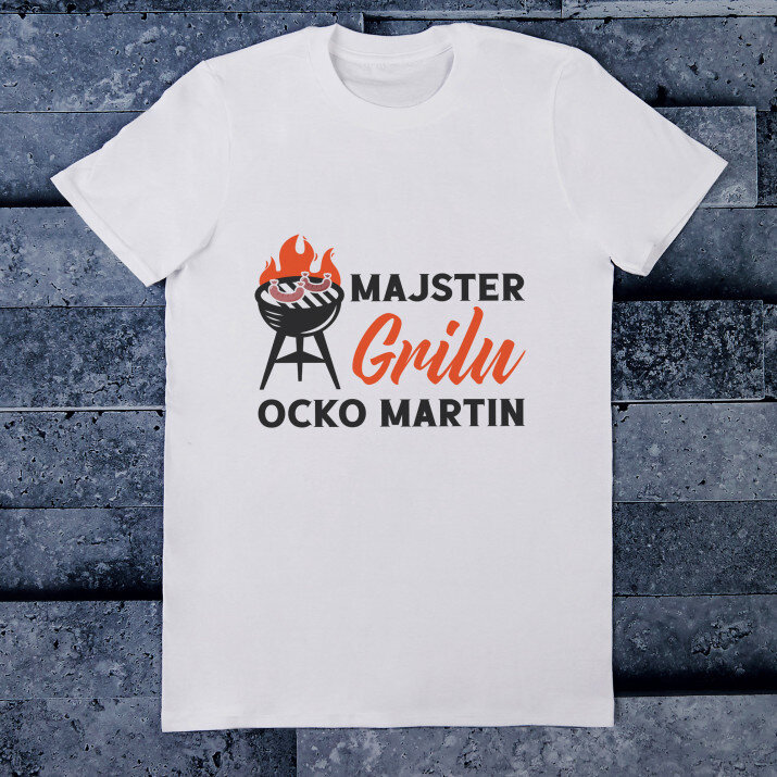 Ocko majster grilu - Pánske tričko s potlačou