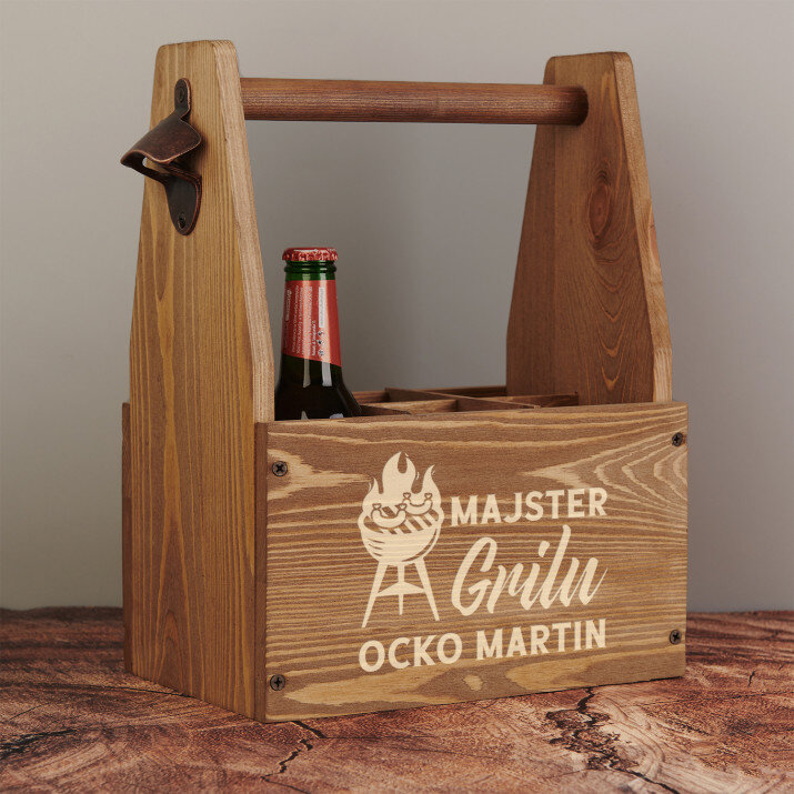 Ocko majster grilu - Nosič na pivo s otváračom