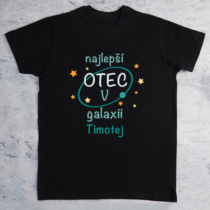 Otec v galaxii - Pánske čierne tričko