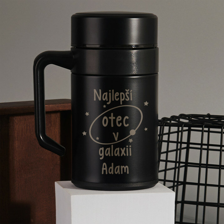 Najlepší otec v galaxii - Termohrnček  s rukoväťou 400 ml