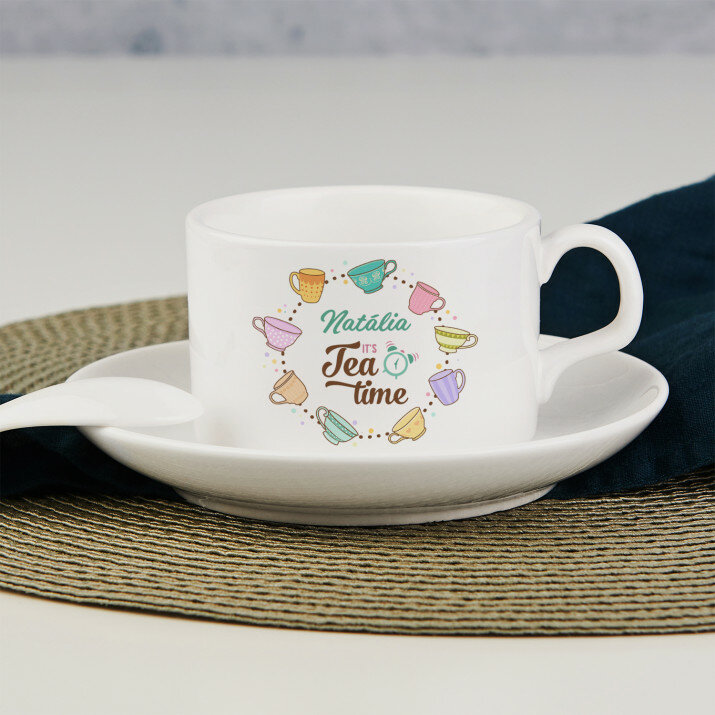 Tea time - Šálka s podšálkou