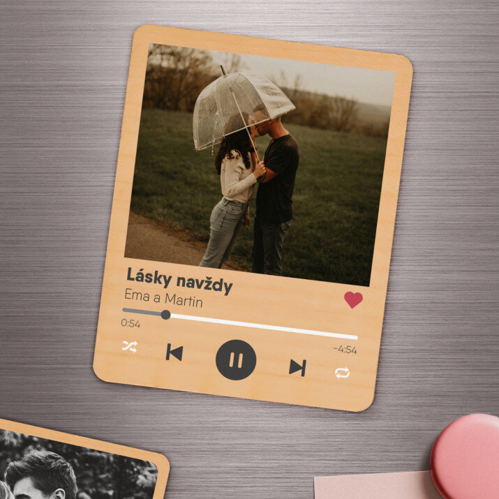 tvoja pesnička - spotify - Drevený magnet
