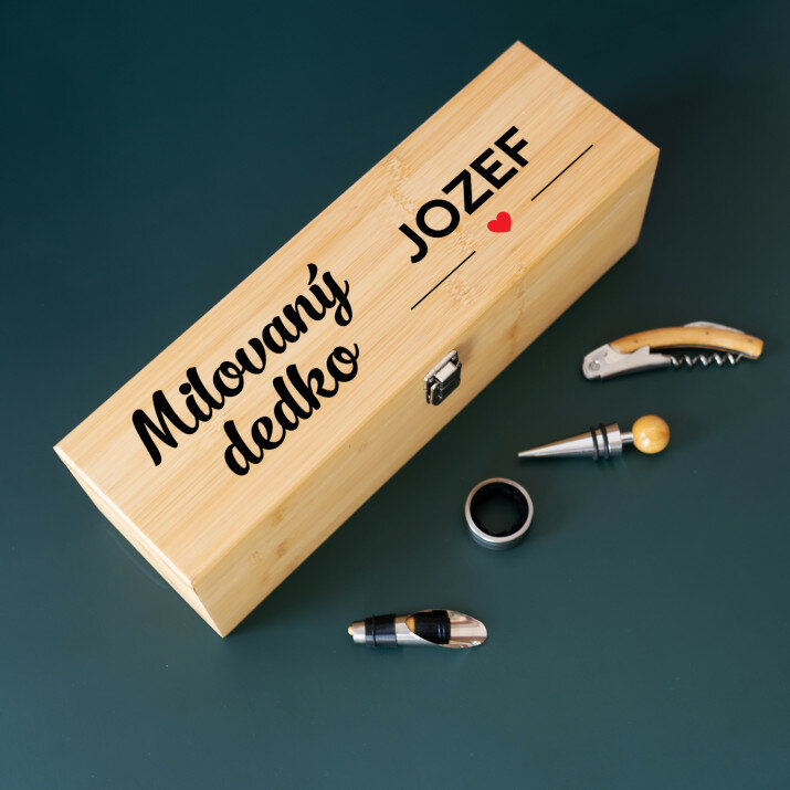 Milovaný dedko - Box na víno