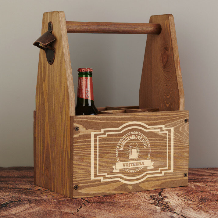 Narodeninové pivo - Nosič na pivo s otváračom