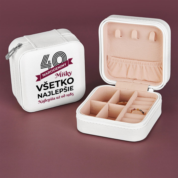 Narodeniny všetko najlepšie - Cestovná krabička na šperky Narodeniny všetko najlepšie - Cestovná krabička na šperky