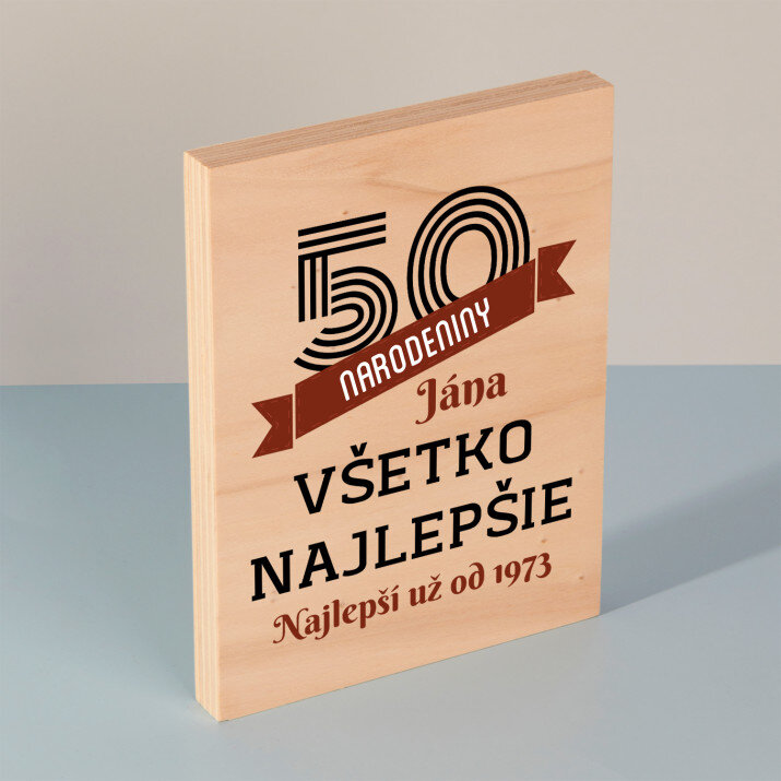 Narodeniny všetko najlepšie - Tlač na drevo