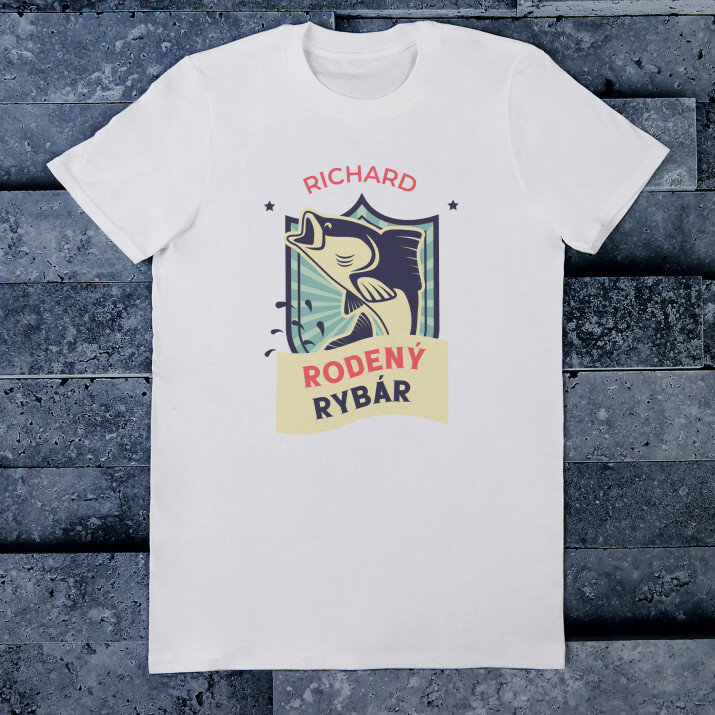 Rodený rybár - Pánske tričko s potlačou