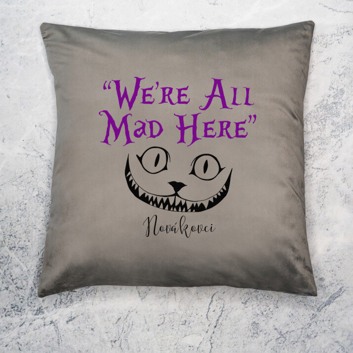 We`re all mad here - Dekoračný vankúš