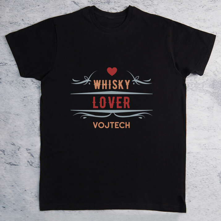 Whisky lover - Pánske čierne tričko