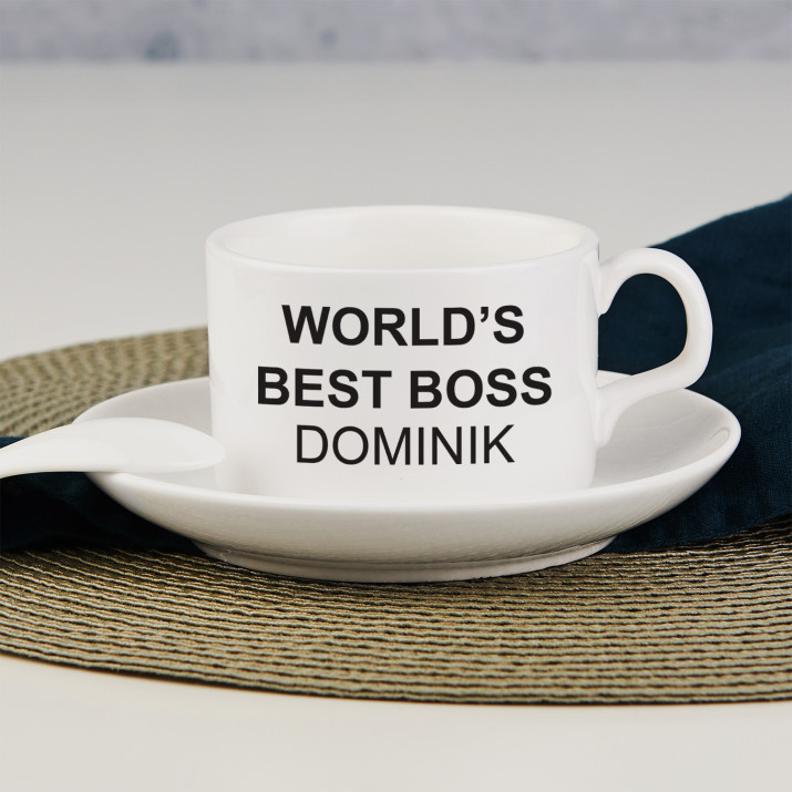 World`s best boss – Šálka s podšálkou