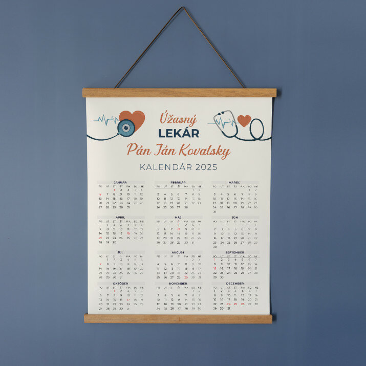 Úžasný lekár - Plagátový kalendár s lištami