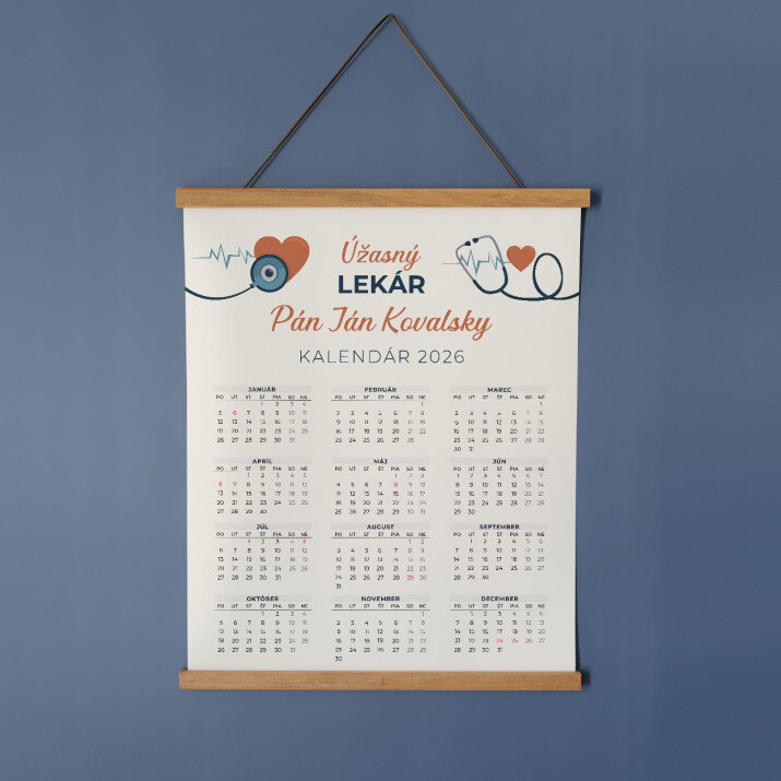 Úžasný lekár - Plagátový kalendár s lištami
