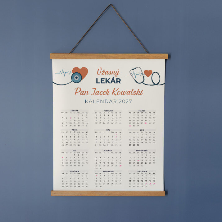 Úžasný lekár - Plagátový kalendár s lištami