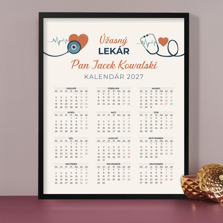 Úžasný lekár - Kalendár v ráme Úžasný lekár - Kalendár v ráme