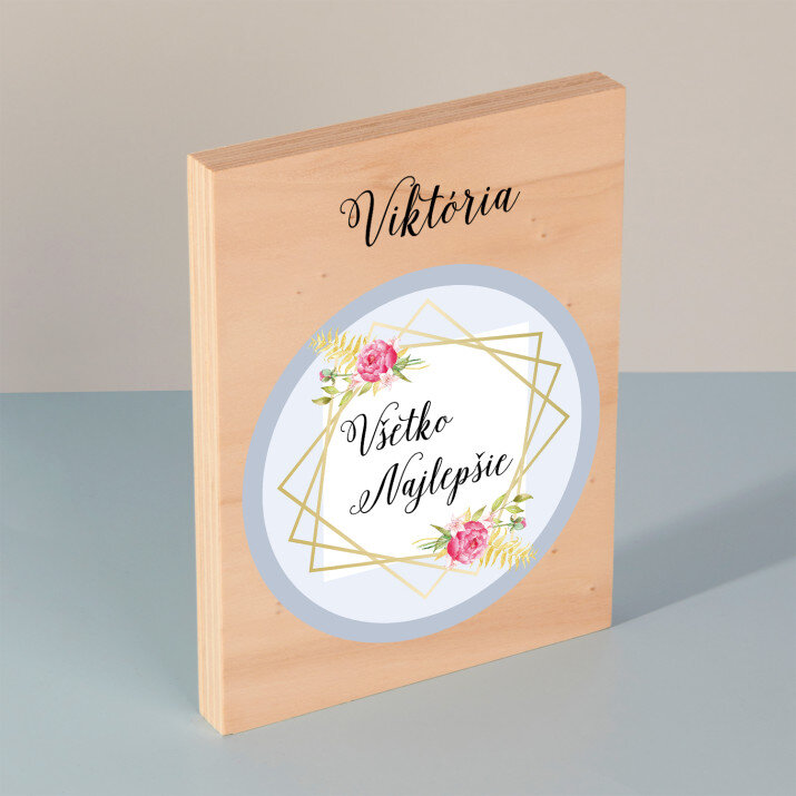 Všetko najlepšie - Tlač na drevo