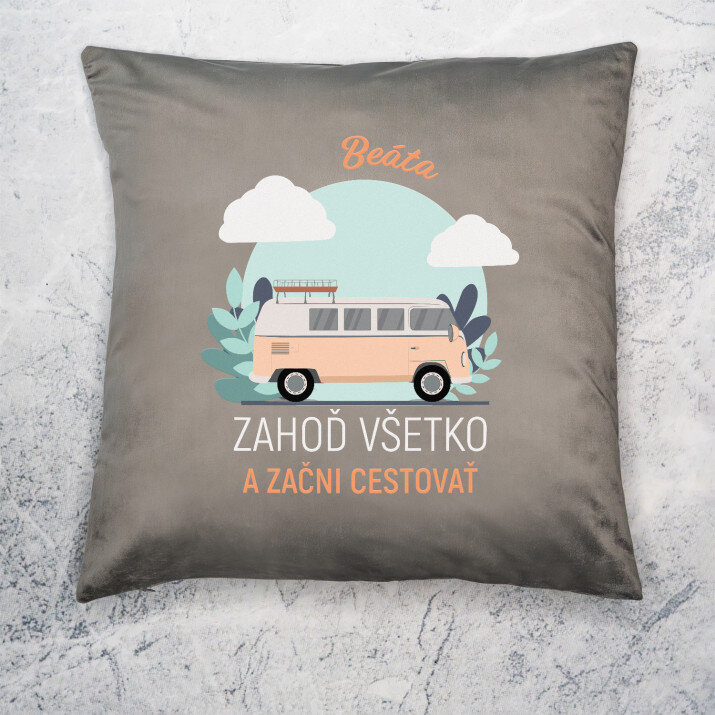 Začni cestovať - Dekoračný vankúš