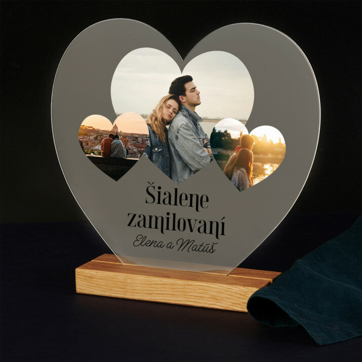 šialene zamilovaní - Tlač na akrylové sklo Srdce