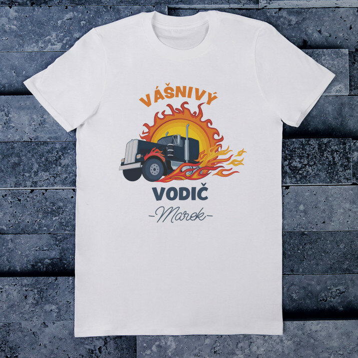 Vášnivý vodič - Pánske tričko s potlačou